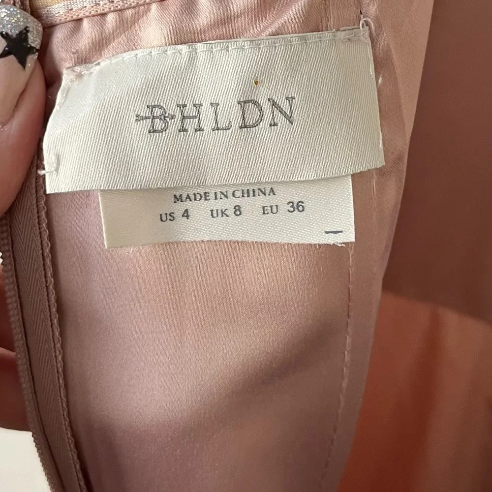 BHLDN Macau Ruffle Sleeve Apricot Bridesmaid Dress Pink Size 4 NEW NWT